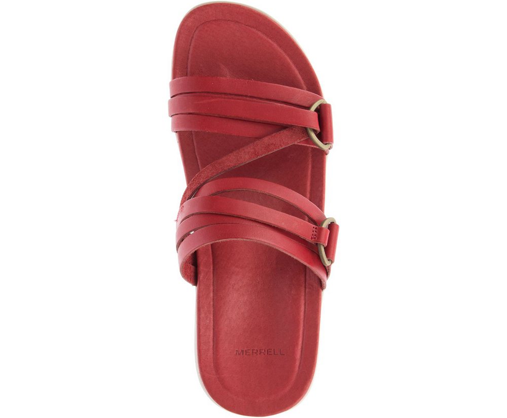 Merrell Sandals Red - Kalari Shaw Slide - Womens 76ECONDML